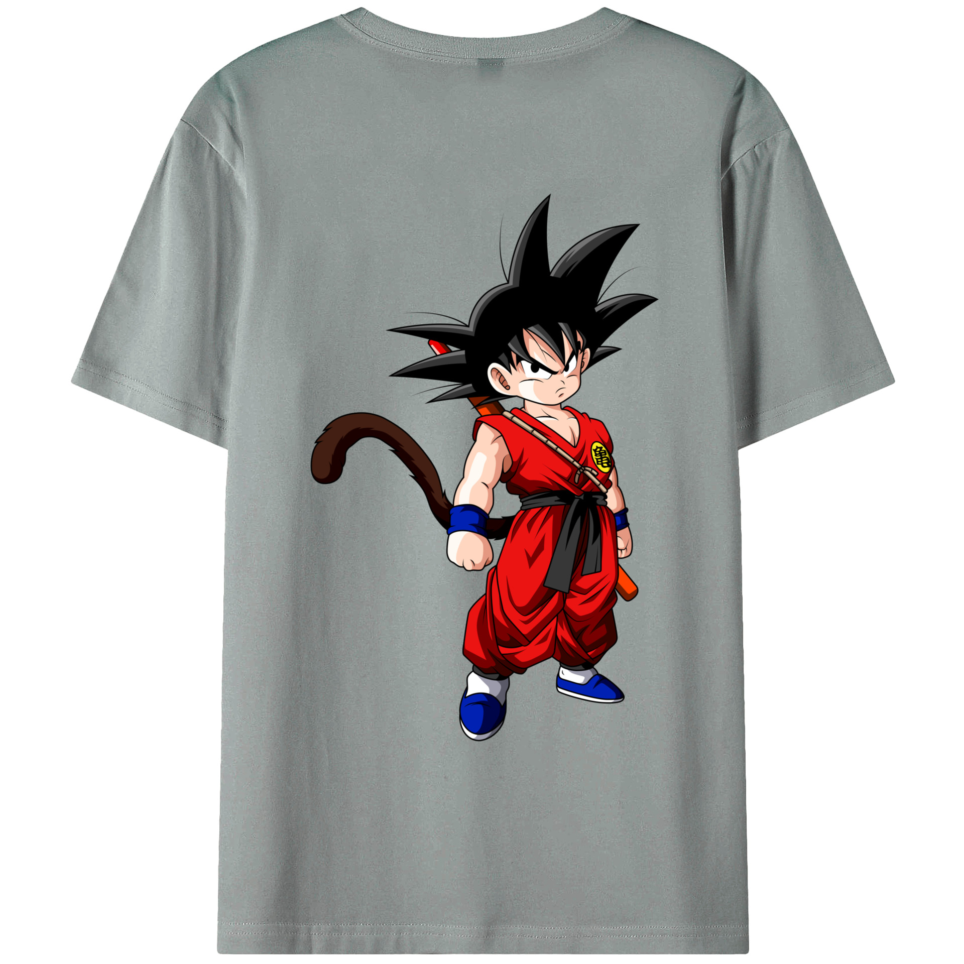 （画像用） ドラゴンボール 孫悟空（そん ごくう）Son Goku カカロット DRAGON BALL Kakarotto 綿100％ メンズ半袖Tシャツ（バックプリント） 通気性